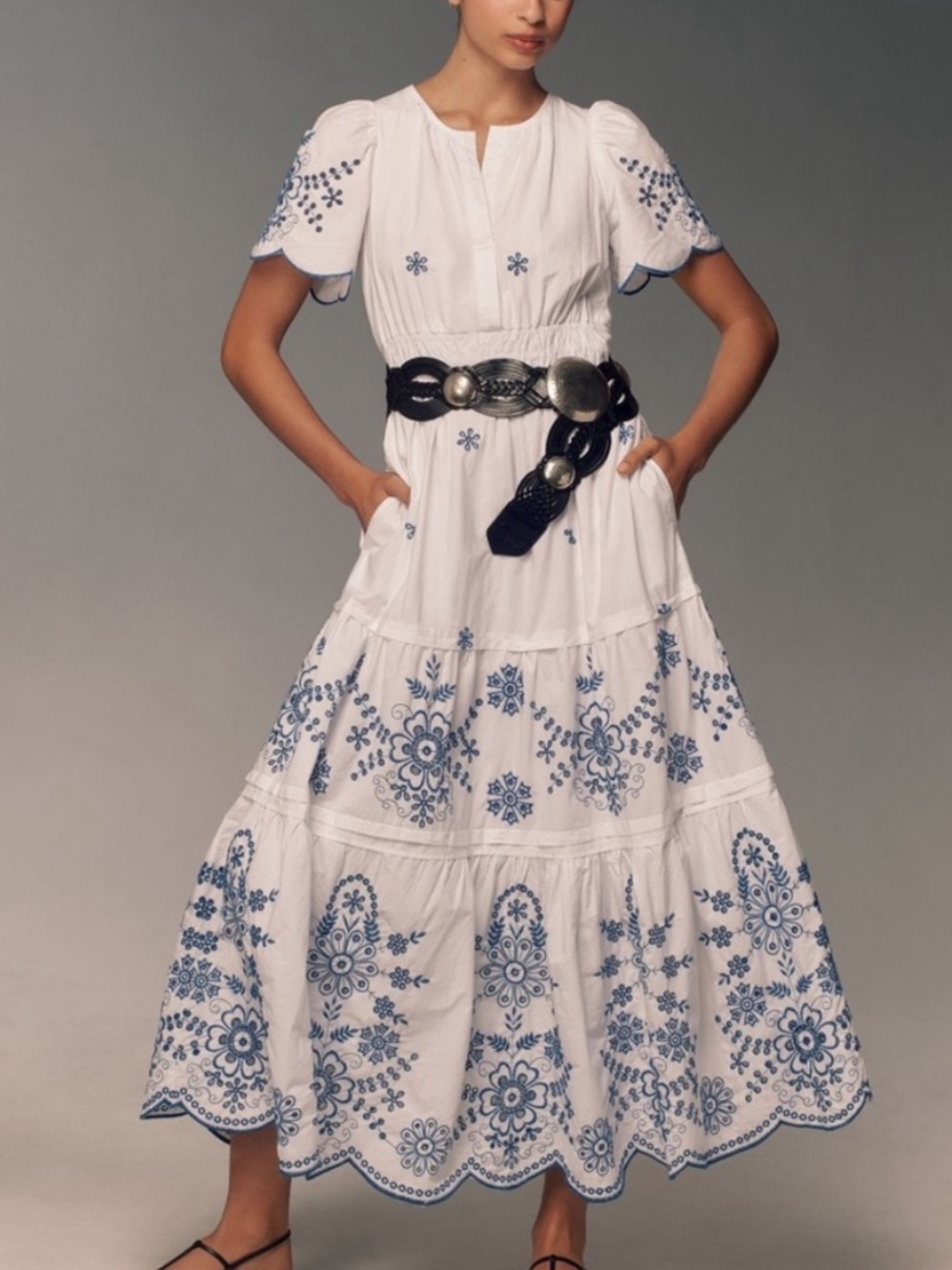 Anthropologie The Somerset Maxi Dress Eyelet Edition